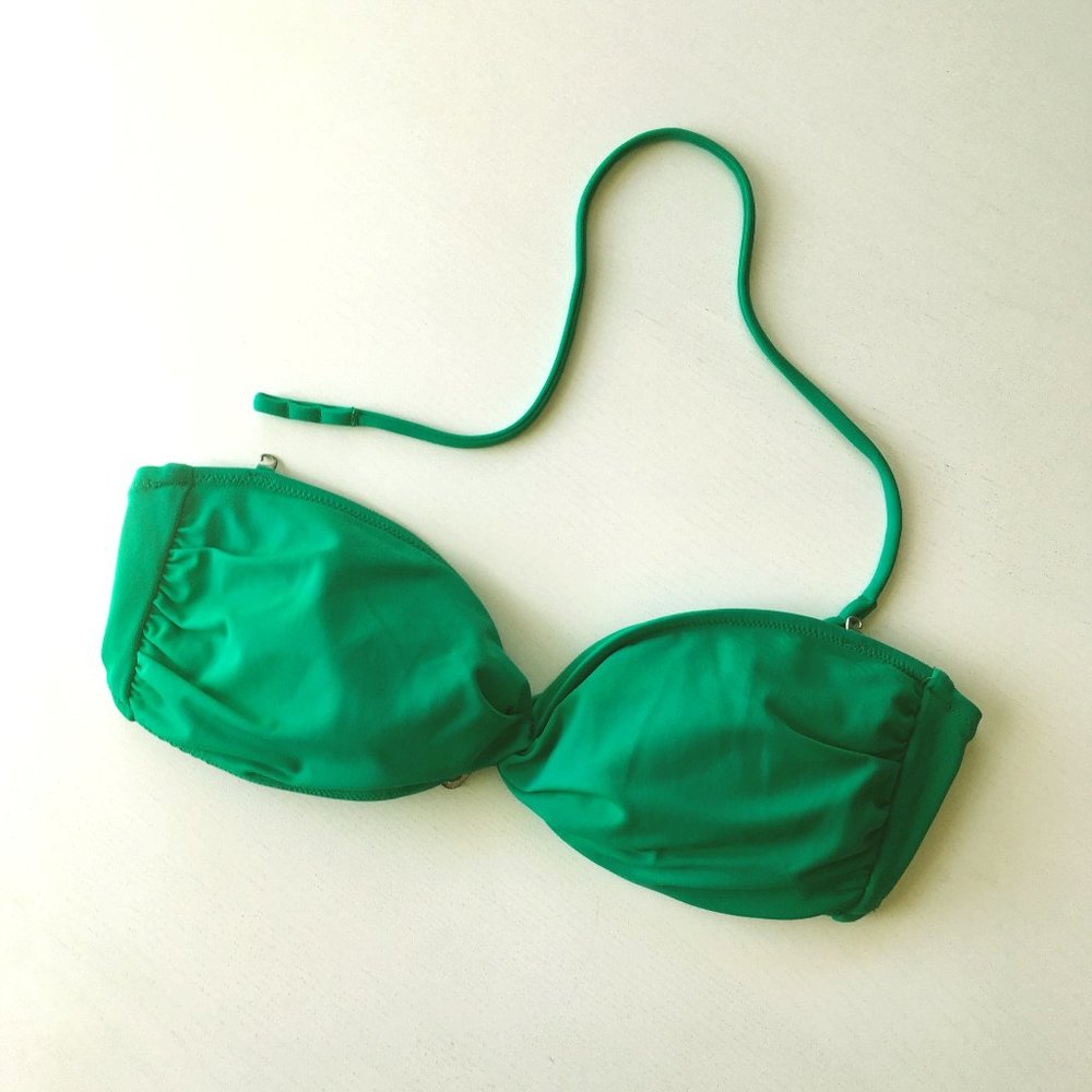 Green twist bandeau bikini top (Victoria's Secret)